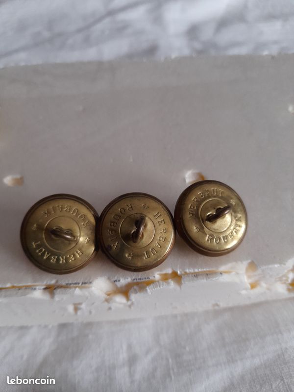 Lot De 11 Boutons Vintage Marron Bombé Veiné - Diamètre 18 Mm, France - Ref 0014