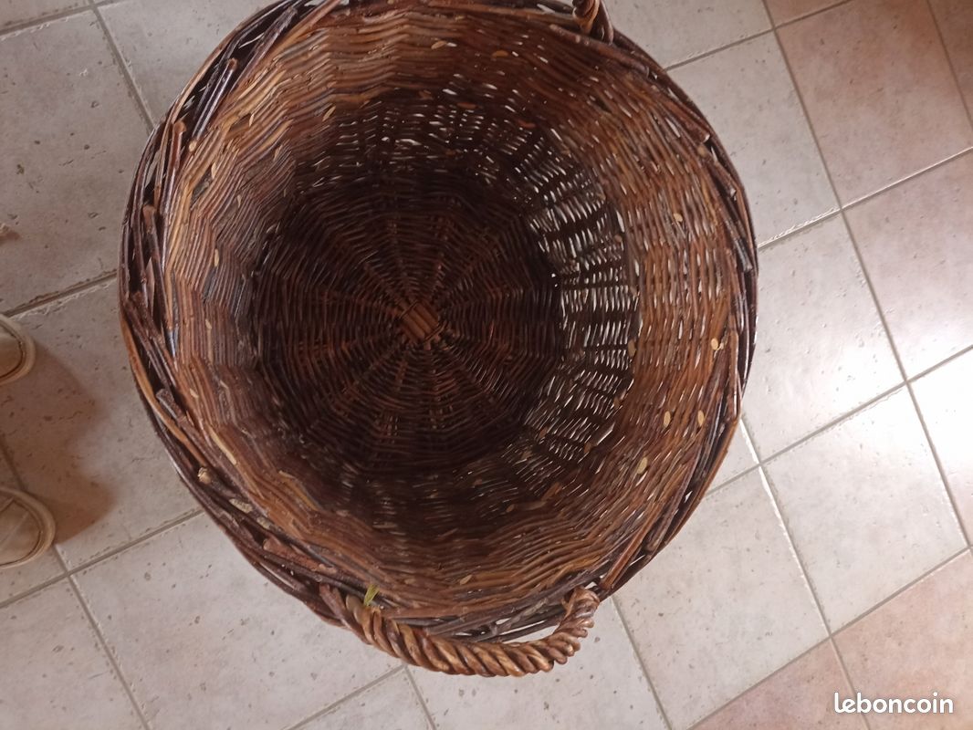 Grande panière artisanale en osier (image 3)