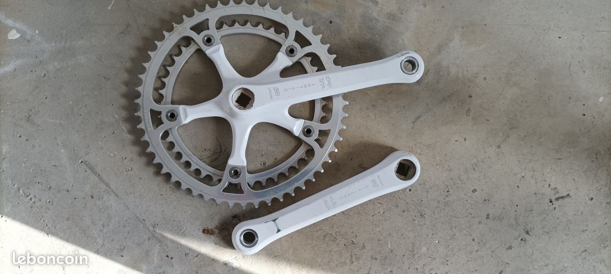 Pédalier double Gipiemme White Lazer - Équipements vélos