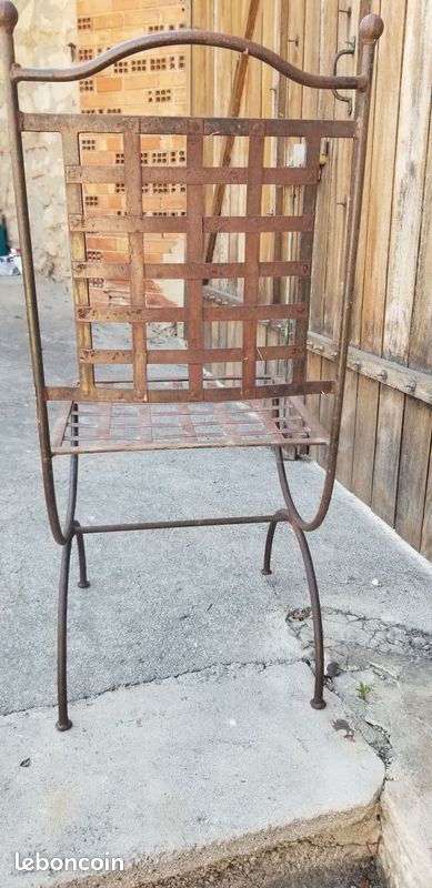 3 chaises fer forgé (image 3)