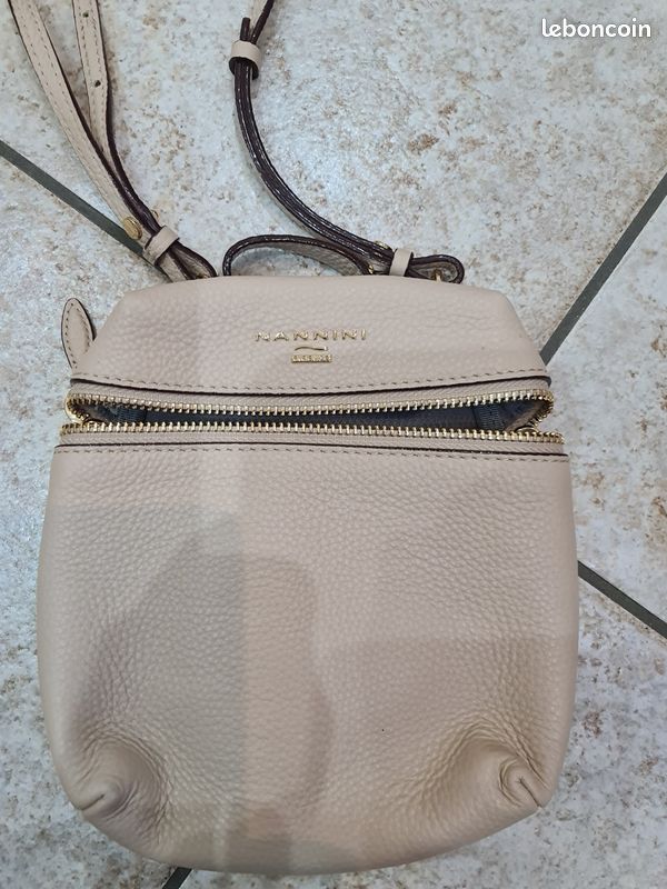 Sac Bandoulière En Cuir Nanini Pour Femme - Noir - 26x23 Cm - Occasion
