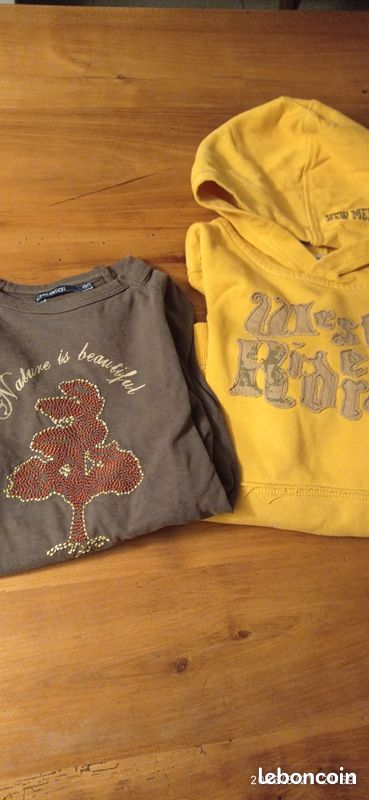 Lot de 2 hauts t-shirt et sweat (image 2)