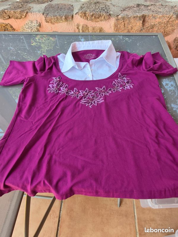 Vente t-shirt chemisier (image 1)