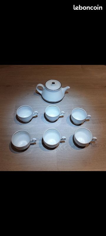 Service à thé porcelaine blanc & doré – Seltman Weiden (image 1)