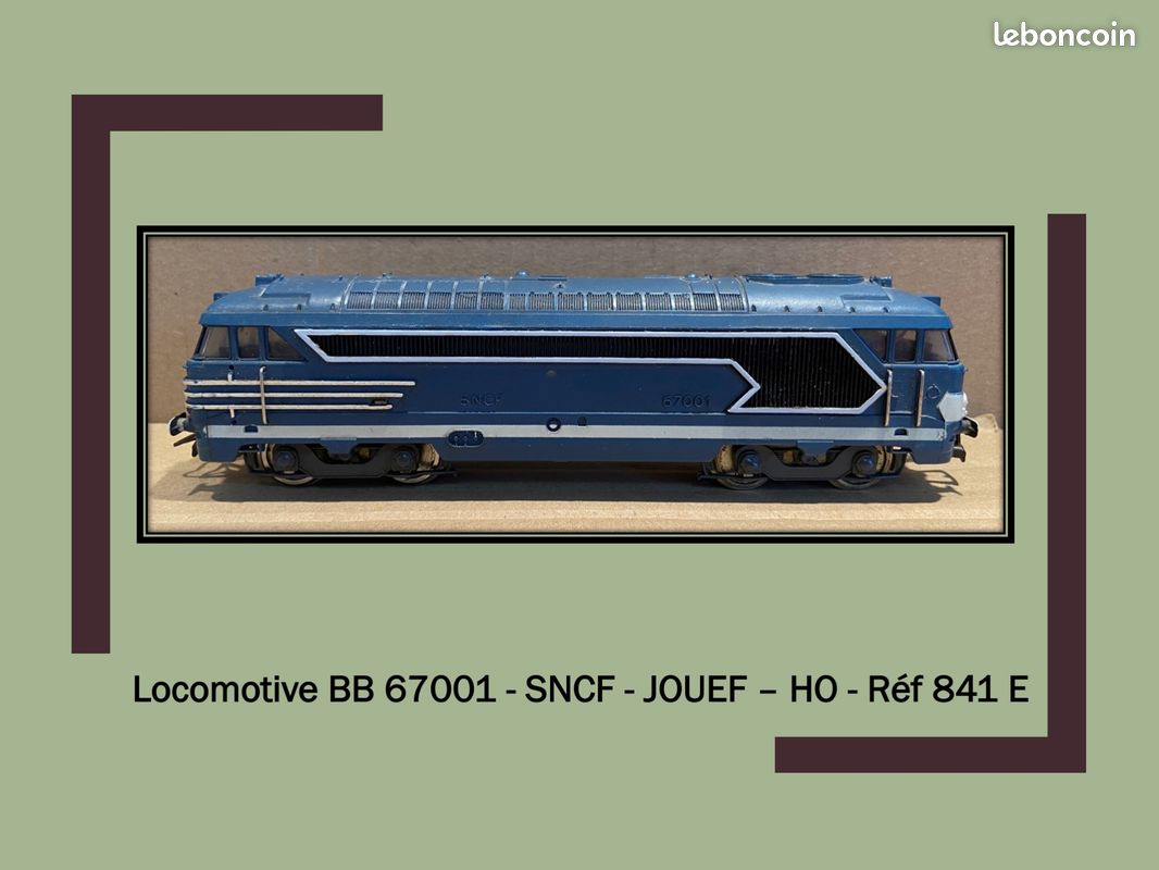 Locomotive Diesel Jouef BB 67001 SNCF - Échelle HO, Réf 8410 - Très Bon état Sans Boîte