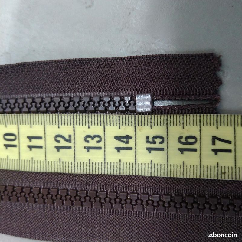 Lot 2 fermetures éclair marron foncé 18 et 14 cm (image 8)
