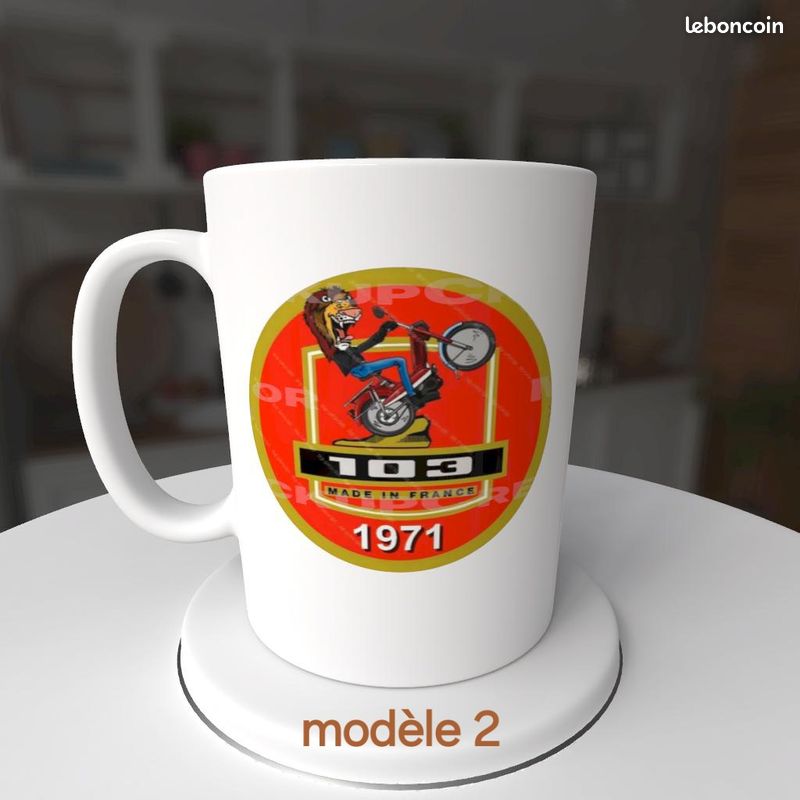 SUPER FABRIQUE Mug/Tasse en céramique Mobylette Humour