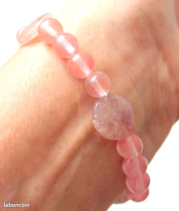 BRACELET en PIERRES de TOURMALINE MELON (image 2)