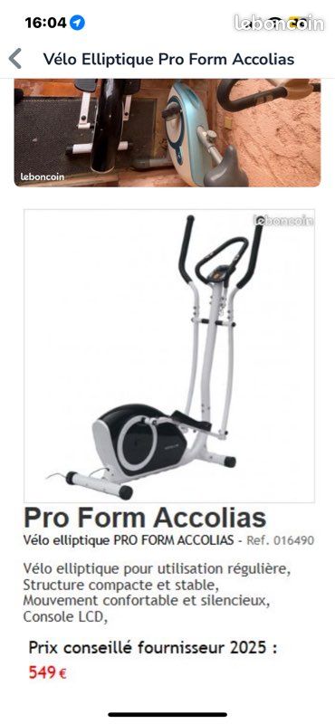 Vélo elliptique pro form Sport Plein air