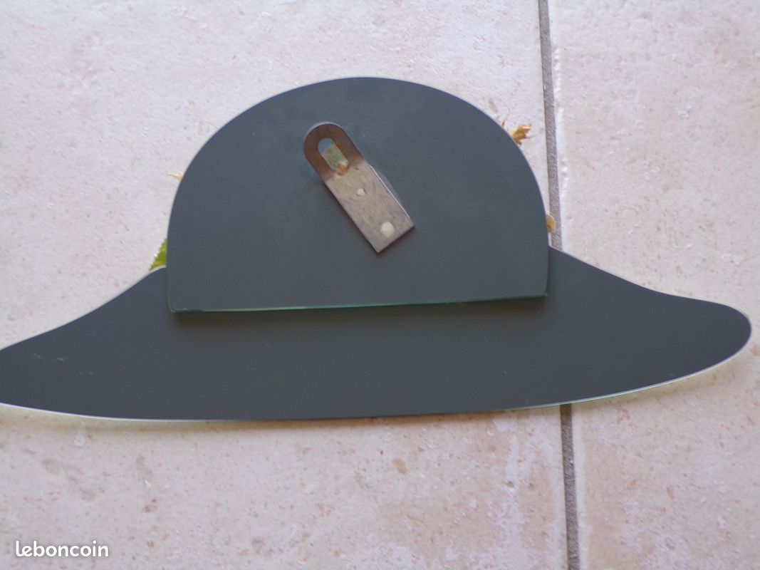 Décoration champêtre : miroir en forme de chapeau (image 4)