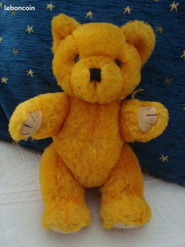 Ancien Ours En Peluche Jan Jac – Taille 30cm, Ours Vintage, Occasion