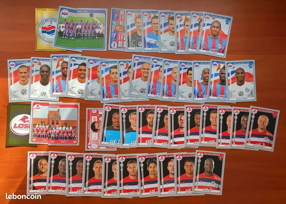 Lot de stickers images panini foot 2011 championnat de France L1 et L2