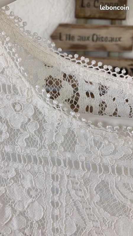 Top dentelle crème (image 3)