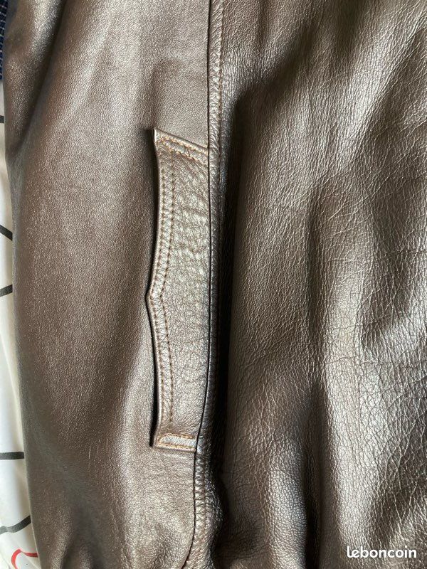 Joli Blouson cuir homme léger / taille L / 1,75 m (image 4)