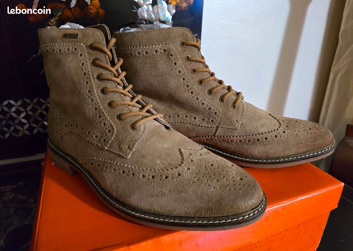 👞 Bottines Montantes superdry - Taille 43, Marron Clair Suédé, Neuves (image 9)