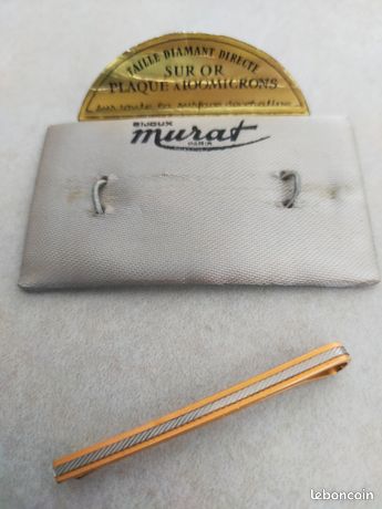 Pince à Cravate Murat Plaqué Or - Modèle Chainette - Dans Sa Boîte