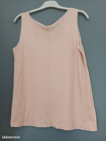 Débardeur / Tunique Lamberto Losani En Soie Et élasthanne Rose Pâle - Taille 52 (US 16) - Neuf Avec étiquette