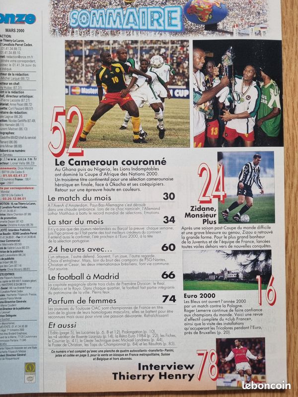 LOT MAGAZINE ONZE Mondial EUR 5,99 - FR