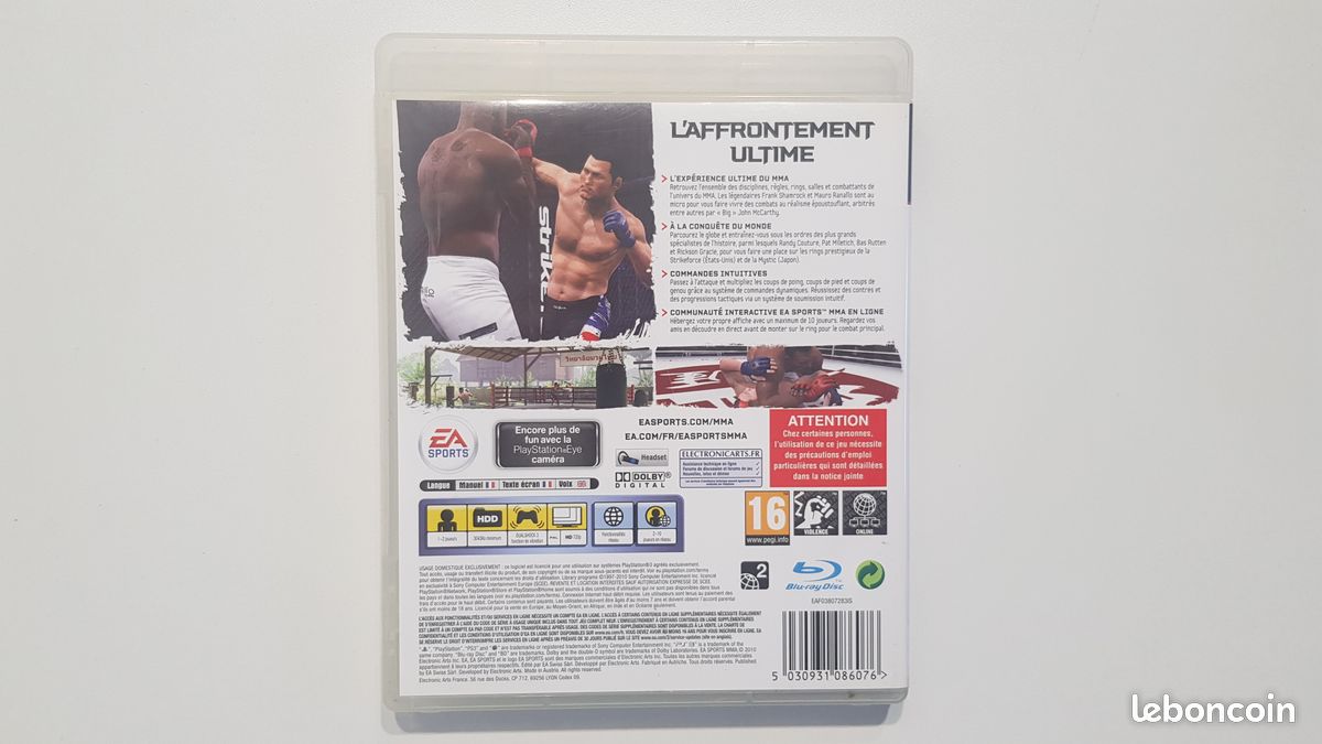 Jeu PS3 EA Sports MMA - Occasion état Correct, Compatible PlayStation 3