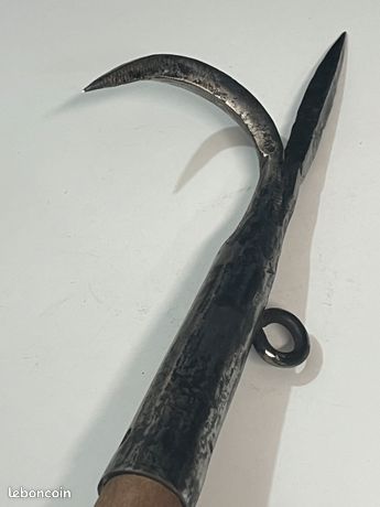 Outil Ancien : Tire-foin En Fer Forgé En Forme De Harpon – Pièce Authentique Française