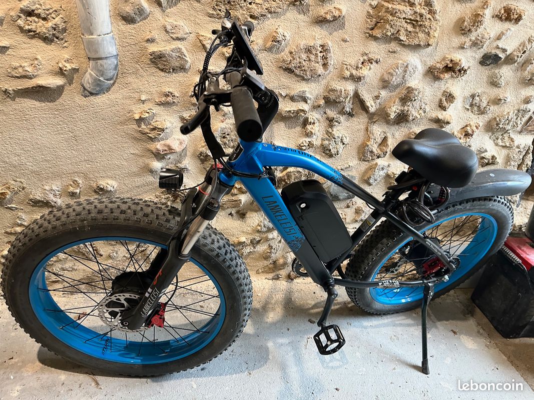 Fatbike électrique Lankeleisi MG 740 Plus, Bimoteur, 26 Pouces, 7 Vitesses, Freins Disques, Cadre Alu
