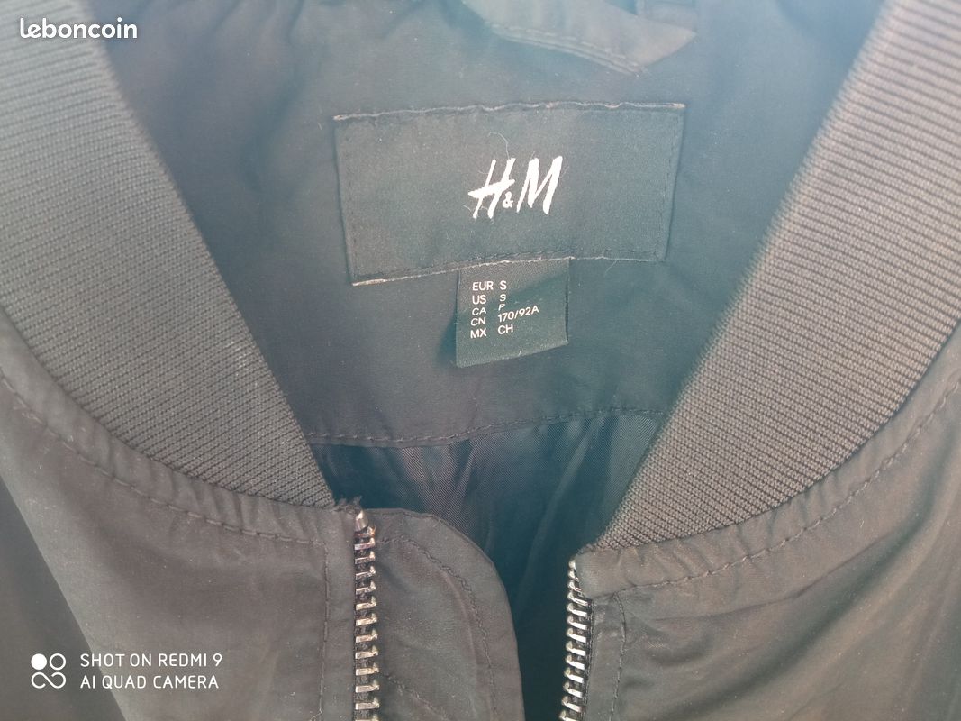 Blouson noir HetM taille S (image 2)