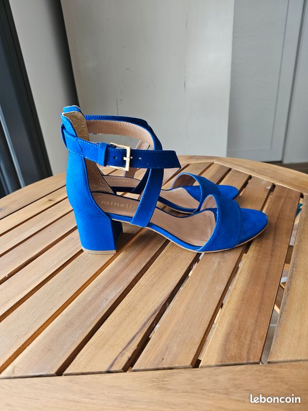 Sandale minelli keri bleu roi nubuck (image 2)