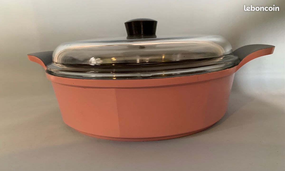 Superbe cocotte ronde "Eela" en céramique Ecolon, marque Neoflam Aeni, Rose, tous feux, Neuve (image 8)