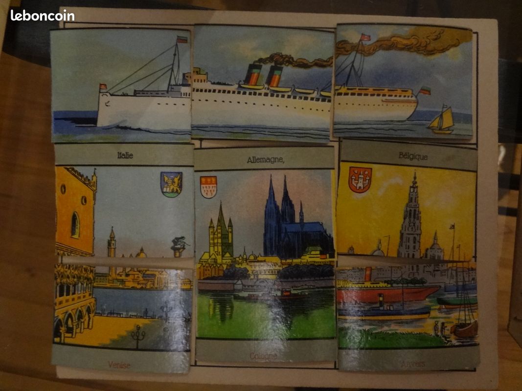 Ac089 Mlj Mjl Manufacture Lyonnaise De Jouets Loto Villes D'Europe