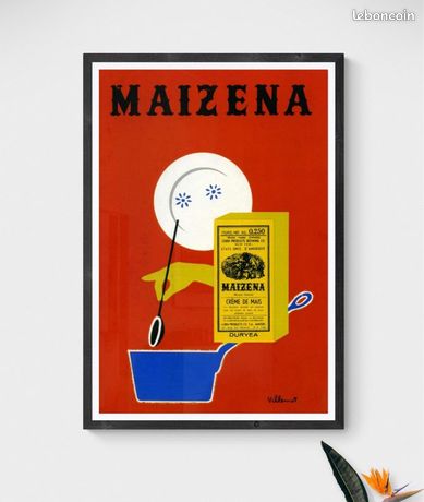 Carte Postale Litho Vintage Maïzena Des Années 1990 – Pub Alimentaire
