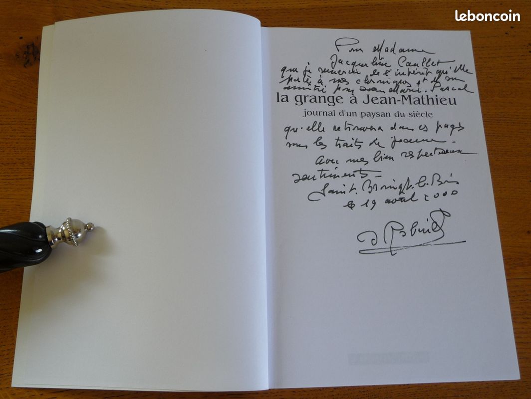 LA GRANGE A JEAN-MATHIEU de Jean ROBINET (Auteur Haut-Marnais) Dédicacé (image 2)