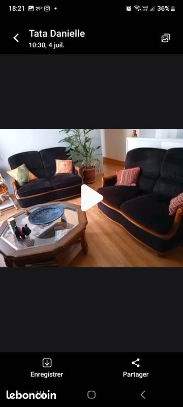 Canapé 2 places ×2 (image 1)