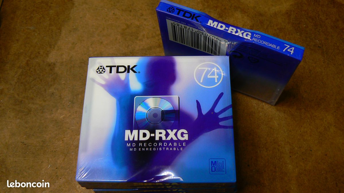 MiniDiscs TDK MD-RXG Scellés - 74 Minutes - Lot 1ère Et 2ème Versions - Fabriqués Au Japon