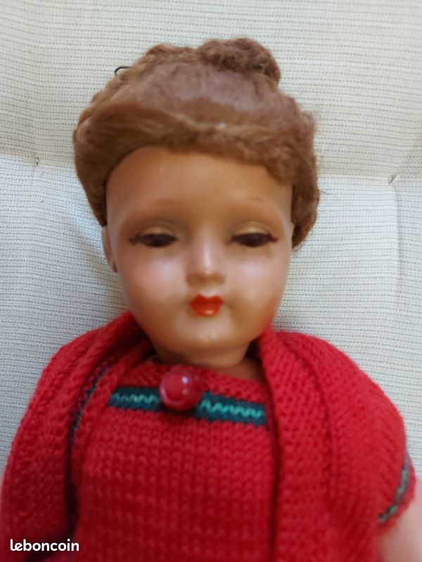 Poupée Ancienne Bella 31 Cm – Rhodoid, Fabrication Française Années 1950
