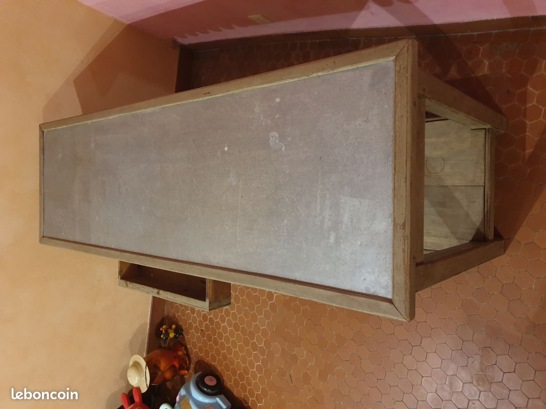 Console festonné bois zinc (image 1)