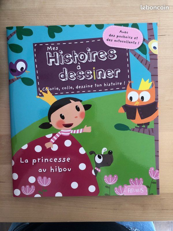 NEUF Livre Histoires à dessiner - la princesse au hibou (image 2)