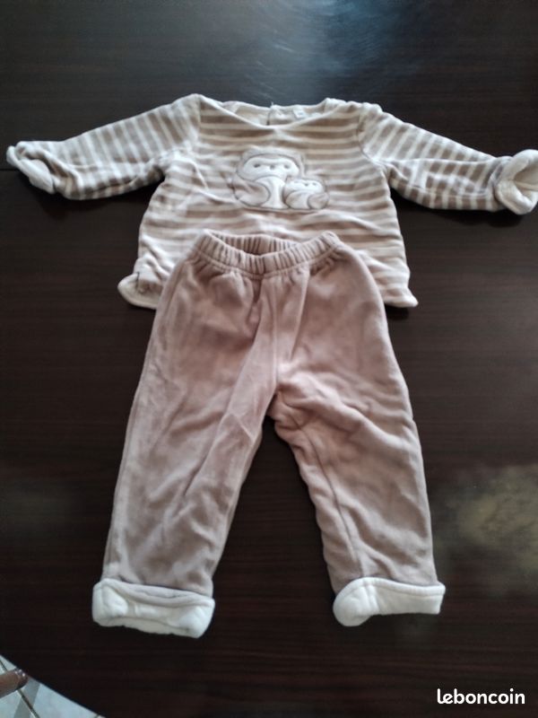 Ensemble pyjama chaud 9 mois (image 1)