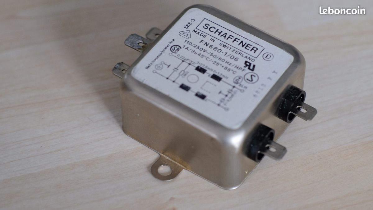 Filtre Secteur SCHAFFNER 250V AC 2A - Carte électronique - FS6371-2-02-1