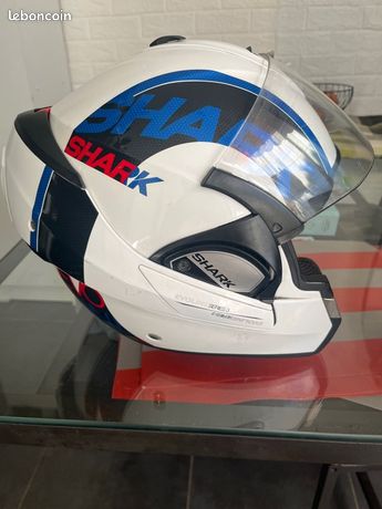 Casque shark evoline taille XL très bon état Équipement moto