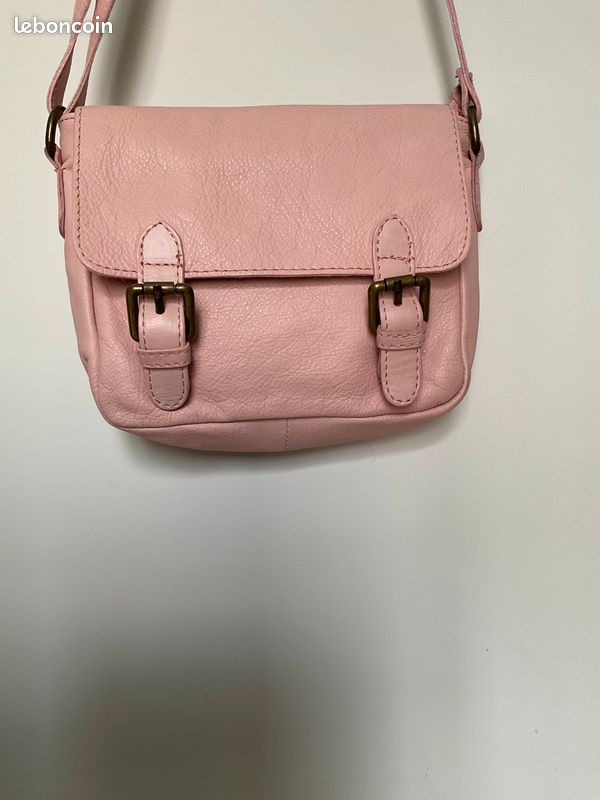 Sac à bandoulière rose (image 2)