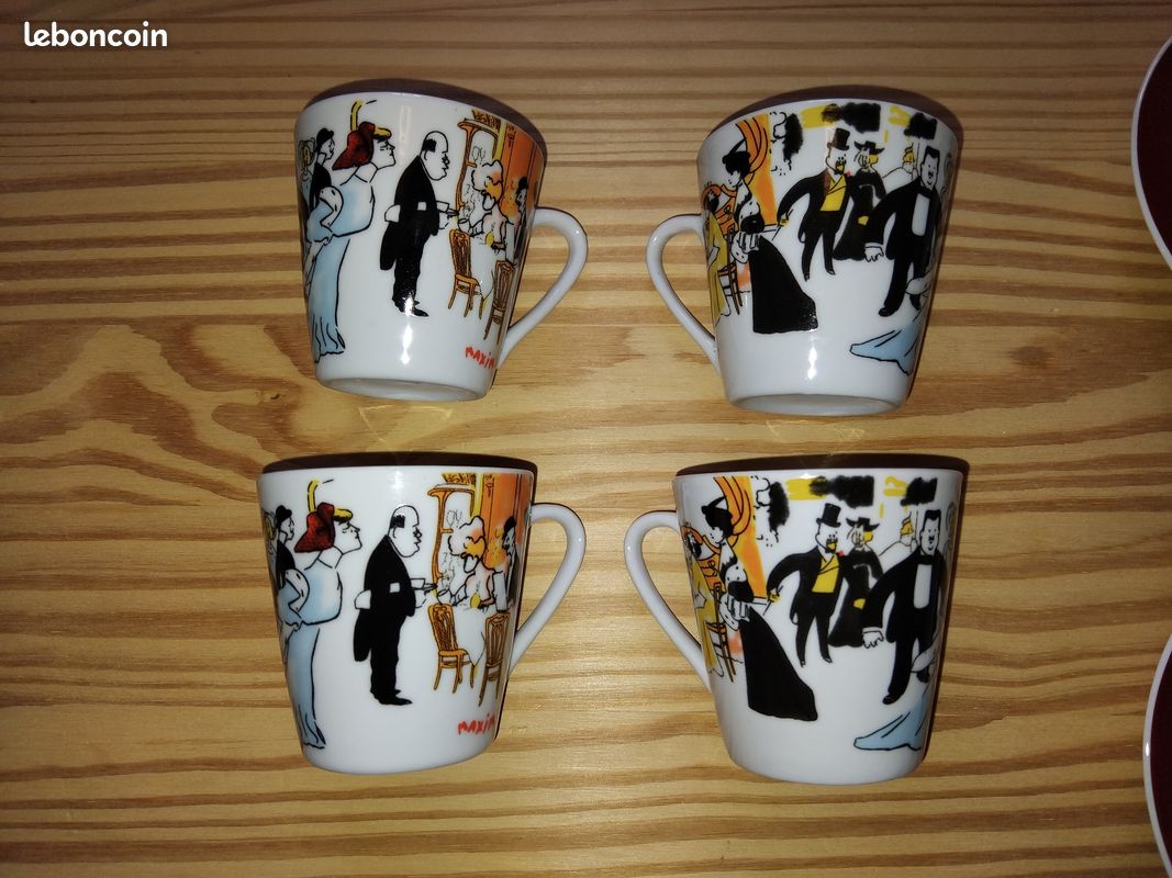 SERVICE DE 4 tasses à café et soucoupes guy degrenne EUR 23,50 - FR