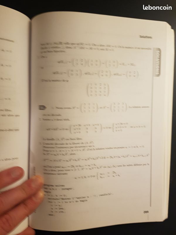 Livre Mathématiques ECE 2 pour 10 euros (image 3)
