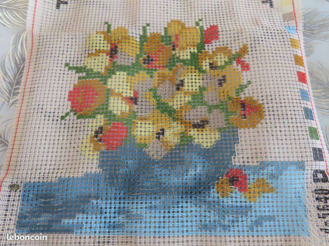 Kit point noué smyrna bouquet de fleurs à réaliser (image 5)