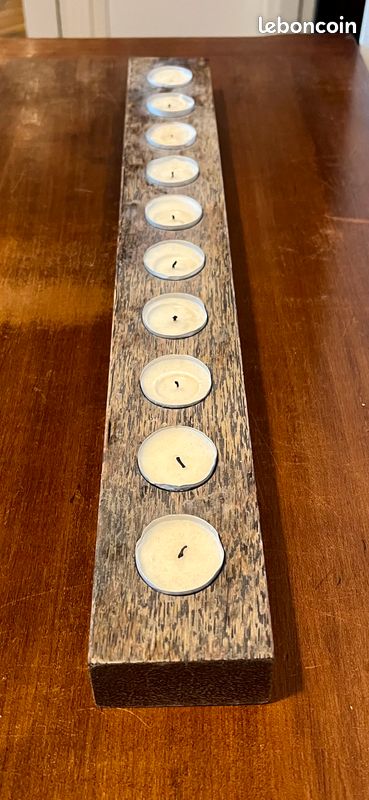 A vendre Bougeoir en bois pour 10 bougies chauffe-plat (image 4)
