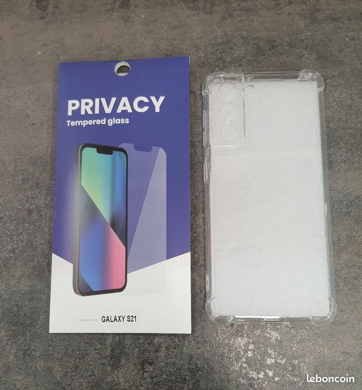 Coque Protection + Verre trempé SAMSUNG GALAXY S21 (image 1)