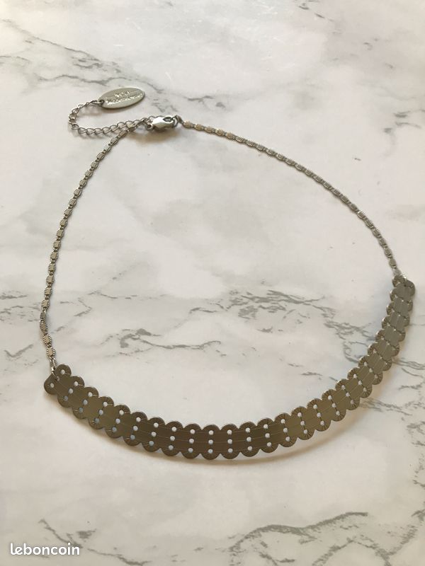 Bijou collier argenté Emma & Chloé NEUF (image 1)