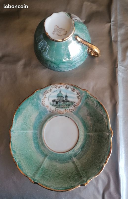 Tasse et sous tasse baravia bleue (image 2)