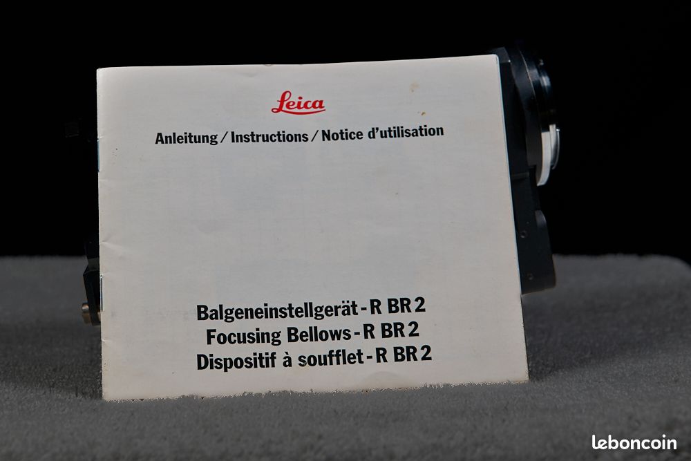 RARE LEICA R soufflet BR2 Ref 16880 + 100mm f/4 Macro-Elmar-R Ref 11270 (avec protection panne 3 mois) (image 12)