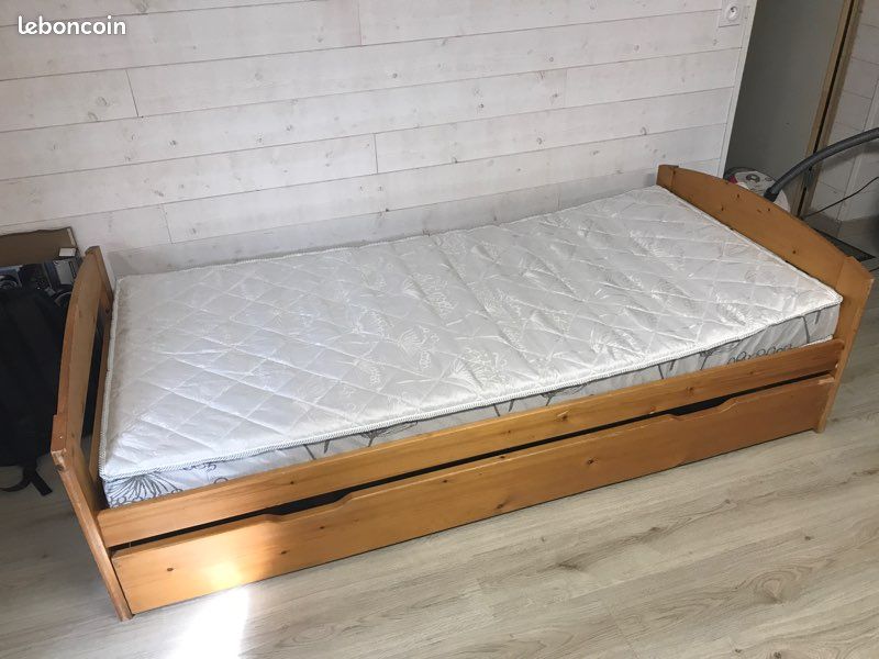 Lit combiné avec tiroir double couchage (image 1)
