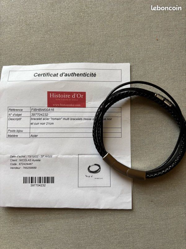 Bracelet Acier Blanc Romain neuf (image 2)